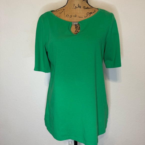 Anne Klein Sport Green short sleeve top Large - Picture 1 of 11